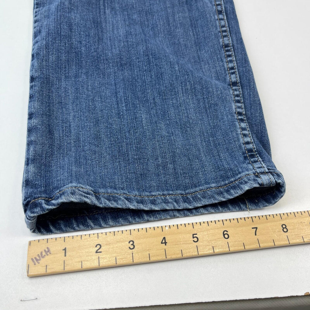 Wrangler Men's Blue Straight Leg Stretch Denim Jeans W42" L32"