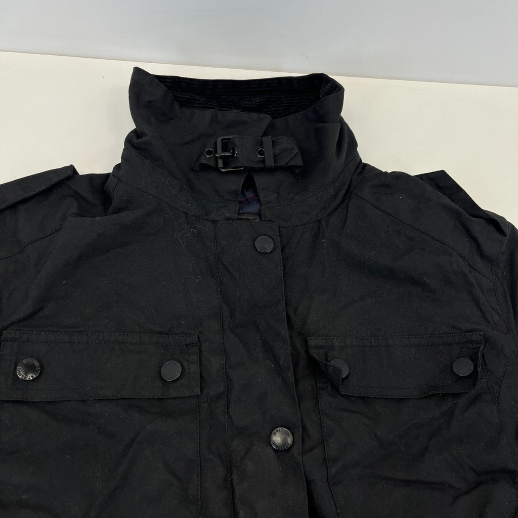 Crane Wax Jacket in Black Waxed Cotton Women's UK size Medium