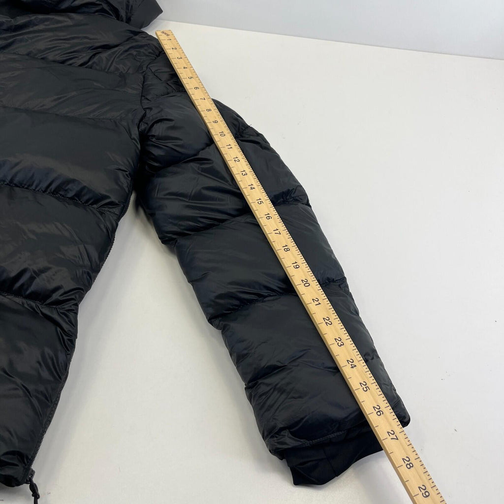 Mens Zavetti Canada Black Super Puffer Parka Jacket with Hood size Large