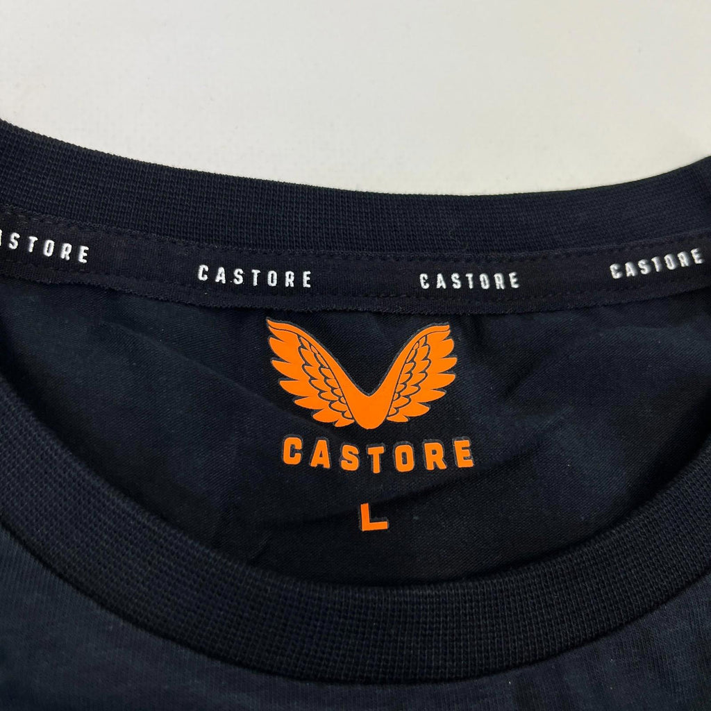Castore Glasgow Rangers Logo T Shirt Mens Rangers FC Black/Orange size Large