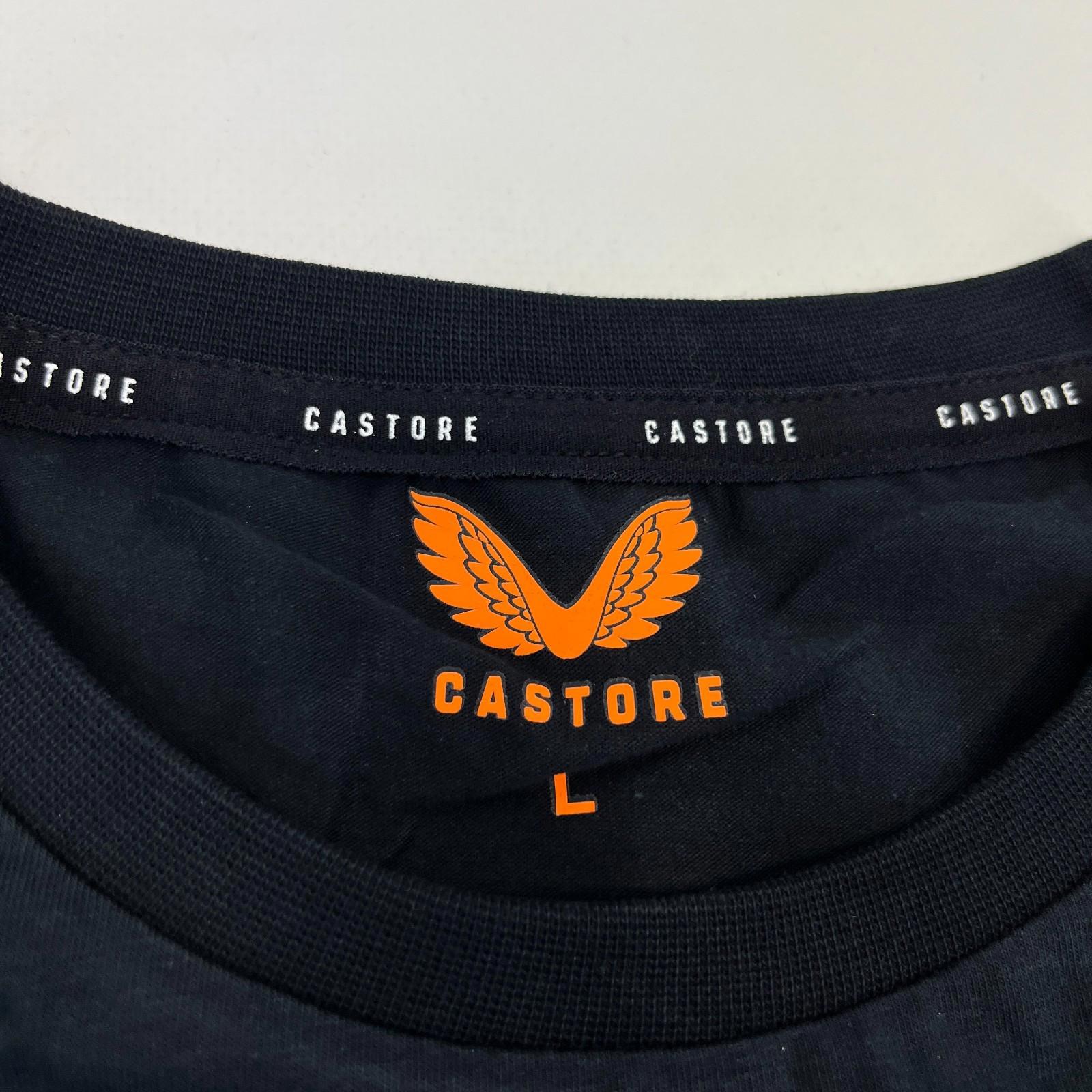 Castore Glasgow Rangers Logo T Shirt Mens Rangers FC Black/Orange size Large
