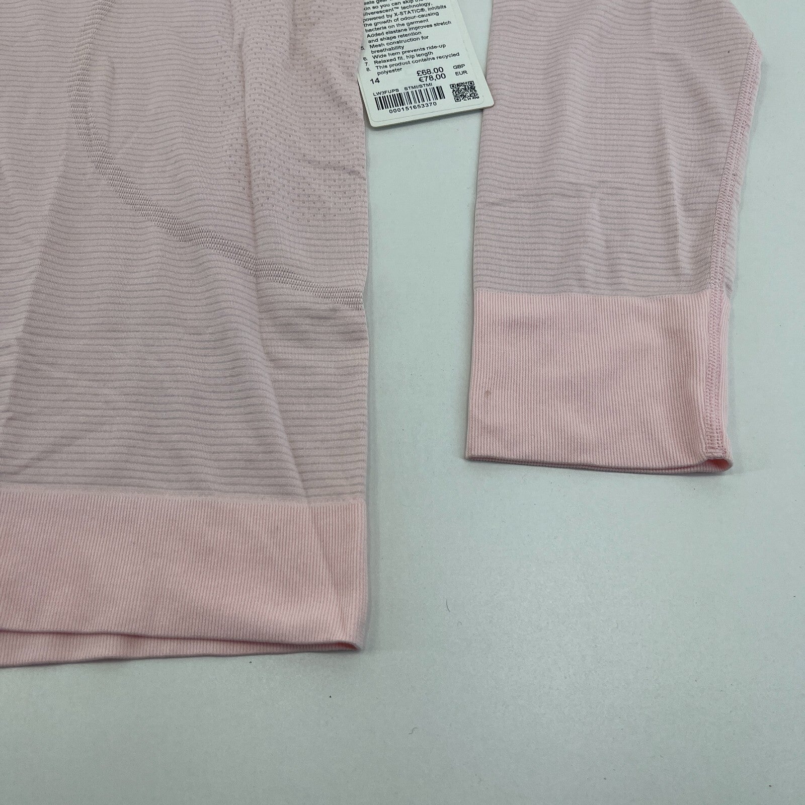 Lululemon Swiftly Relaxed Long-Sleeve Shirt in Pink size UK 18 US 14