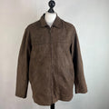 Chevignon Brown Soft Leather Jacket Men's size Large Mid Length