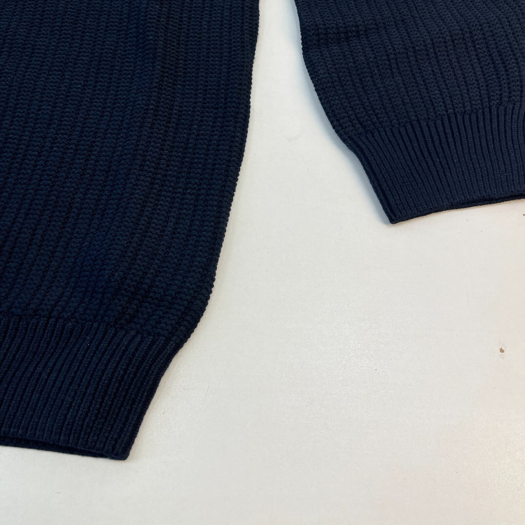 M&S Men's Cotton Blend Cable Knit Crew Neck Jumper Dark Navy Blue size 3XL New