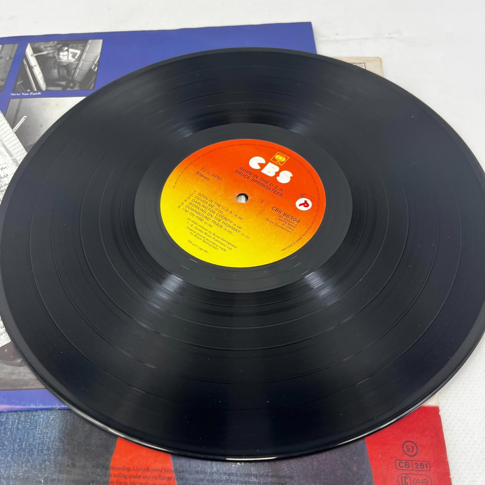 Bruce Springsteen Born In The USA 12" Vinyl LP with Inserts VG+/VG+