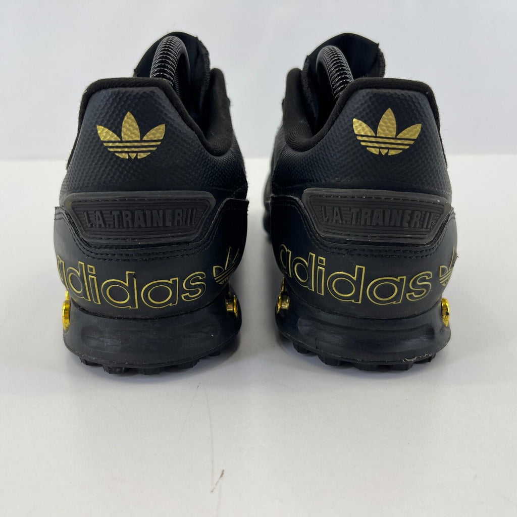 Adidas LA Trainer II Trainers in Black & Gold UK 7 / EU 40 2/3