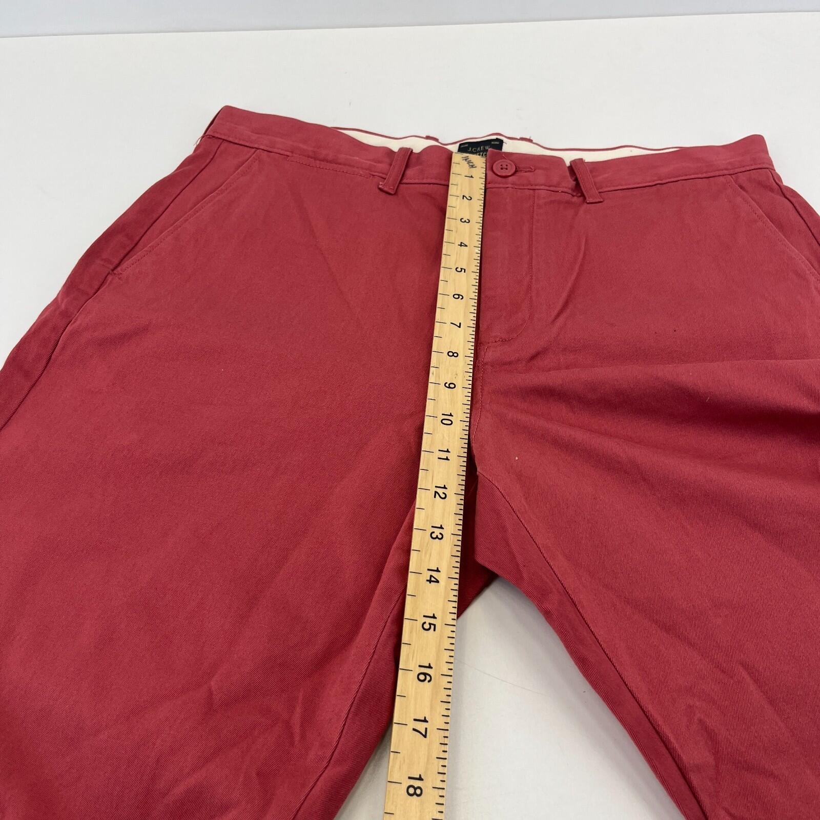 J Crew 1040 Straight Stretch Chino Trousers Dark Pastel Pink Golf W34" L34"  New