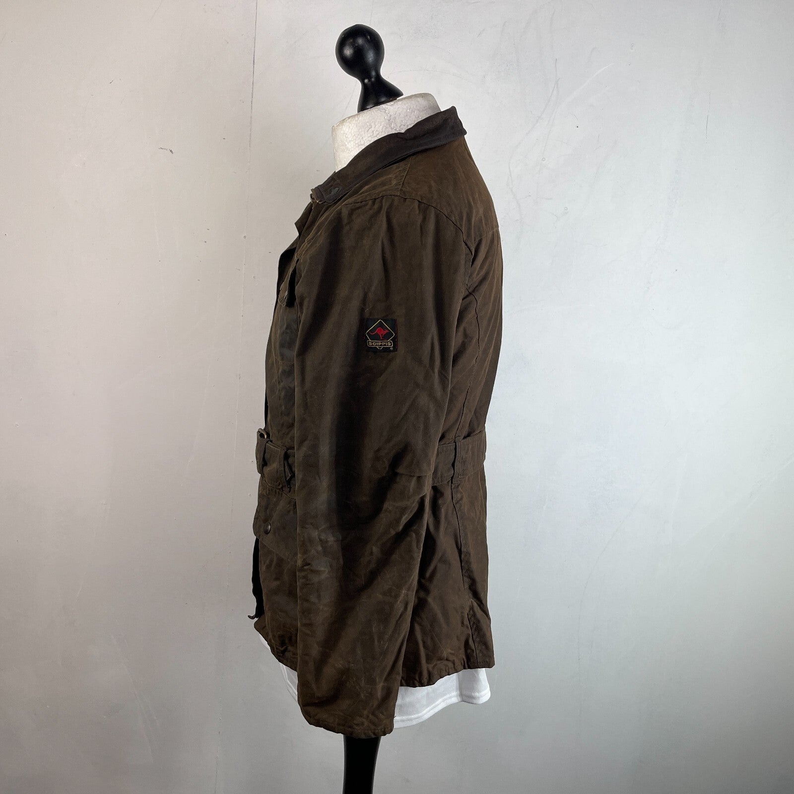 Scippis Australian Adventure Wear Utility Women's Brown Wax Jacket Belted size M
