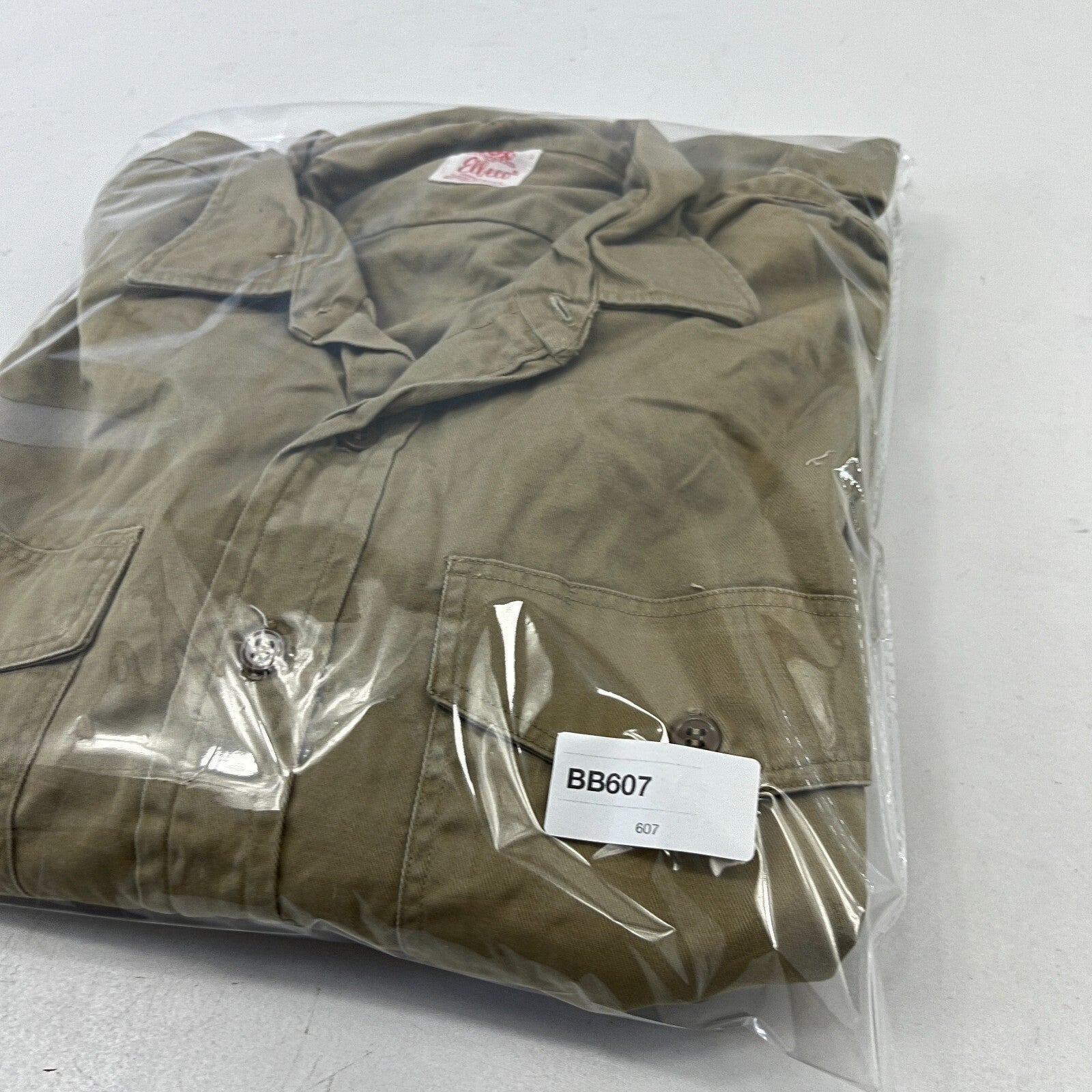 Vintage Elbeco American Marines Military Cotton Shirt Khaki Brown size 2XL