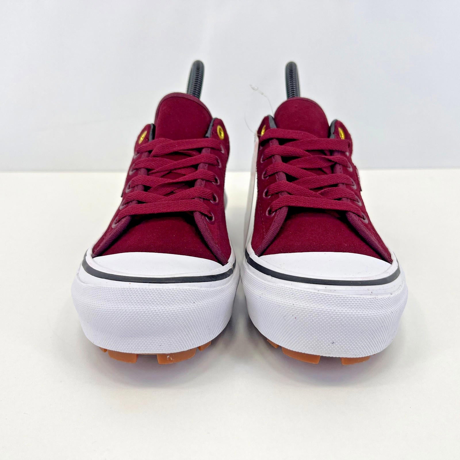 Vans Old Skool Maroon Suede Trainers Sneakers Shoes UK size 3 EU size 35 - New