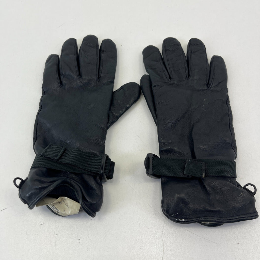 Genuine British Military Army Black Leather Combat Gloves MK2 size 7 - VGC