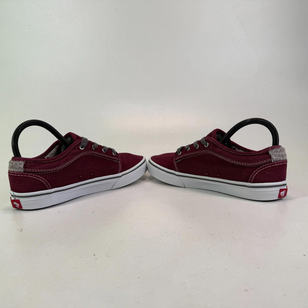 VANS Off the Wall Old Skool Classic Trainers Burgundy Red UK size 4 - VGC
