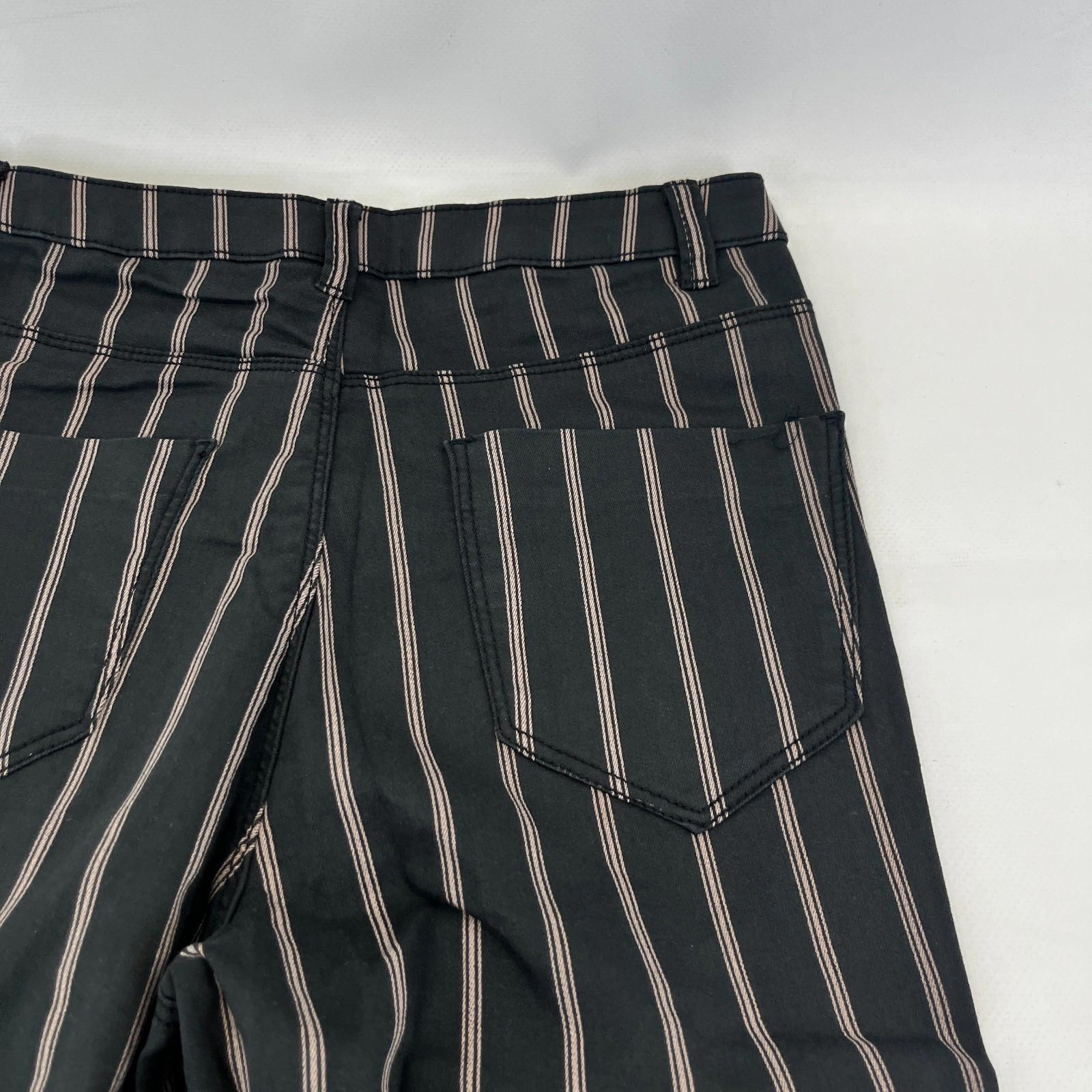 C&A Clockhouse Womens Black Striped Jeans Jegging Leg Skinny size 38R - NWOT