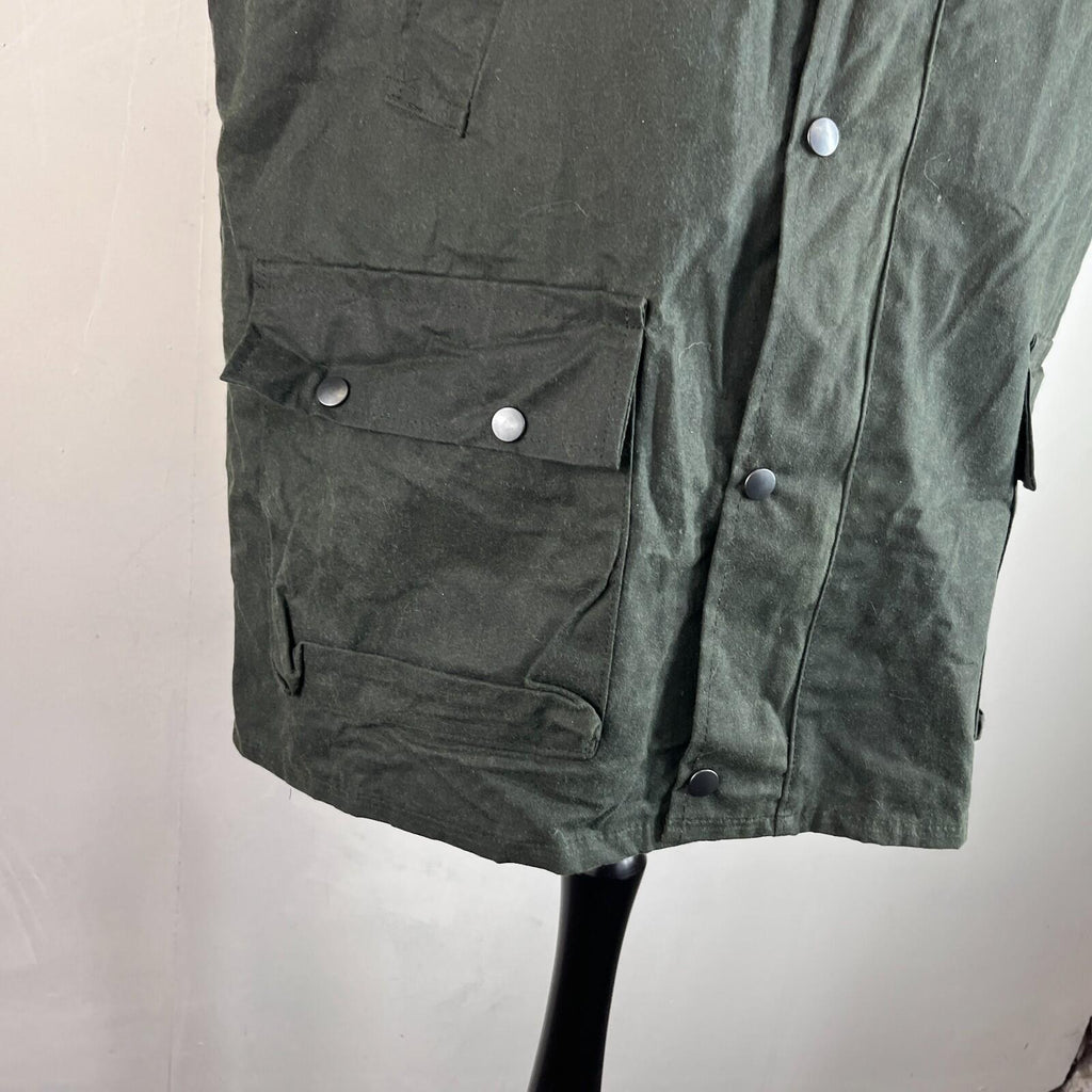 Greenbelt Waxed Gilet in Green size XL Mens Country Vest Tartan Lined Shooting