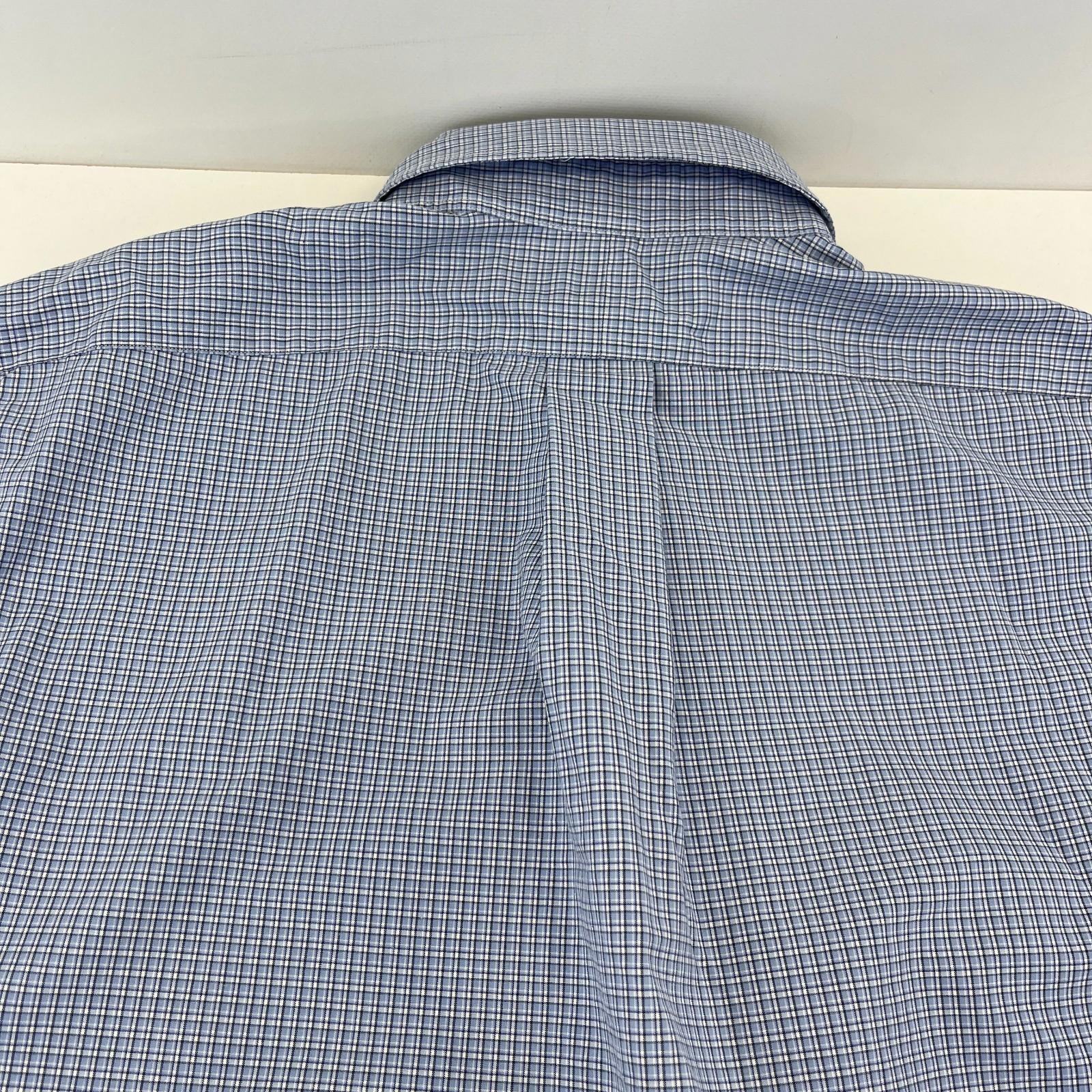 Ralph Lauren Shirt Mens size M Blue Check Cotton Button Up RL Pony