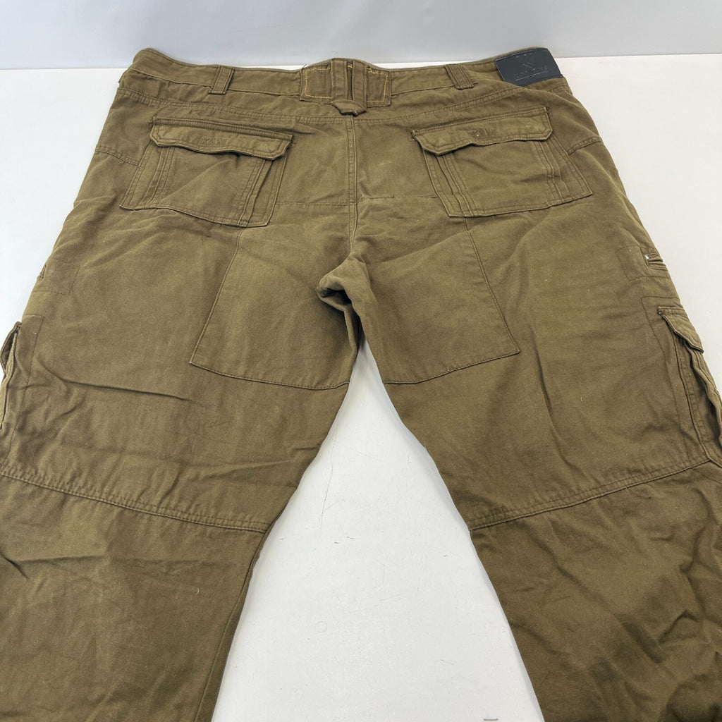 Kam Jeans Men's Cargo Pants Trousers Khaki Brown W48" L32"