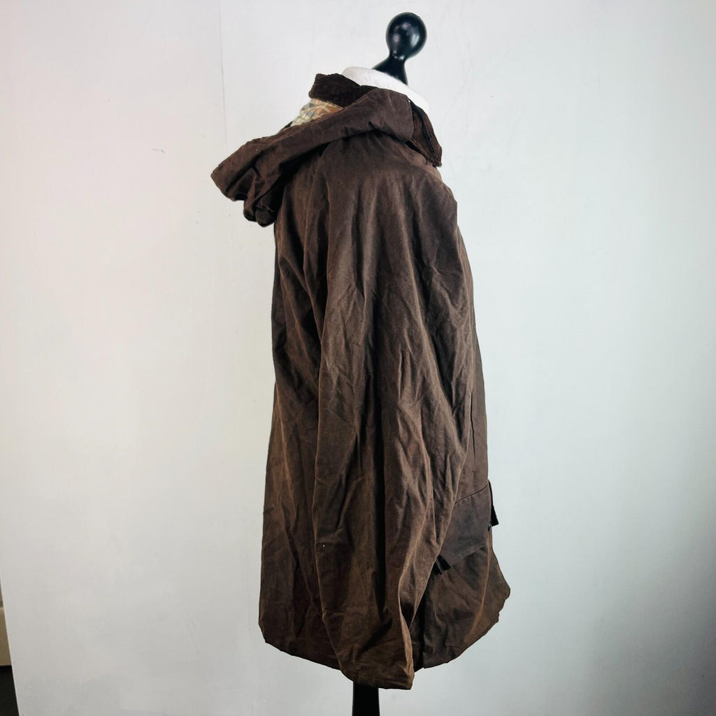 Everdeen Squire Women’s Brown Waxed Cotton Jacket with Hood size XL