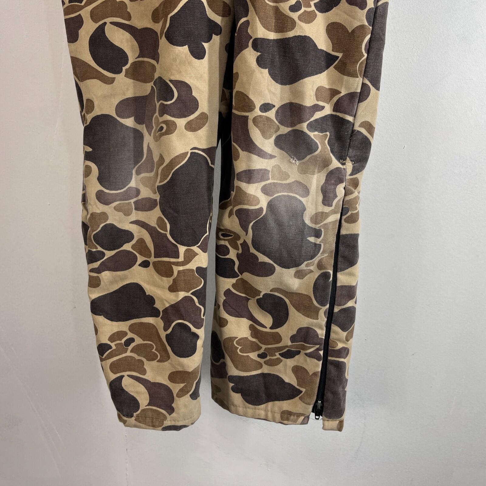 Walls Kids Quilted Overalls US Youth size 12 Brown Beige Camo