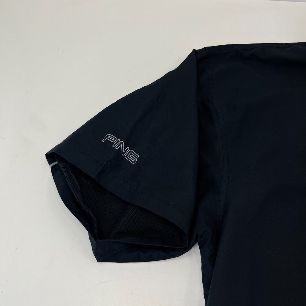 Ping Collection Men's Half Zip Golf Jacket Short Sleeve in Black 1/2 Zip size L