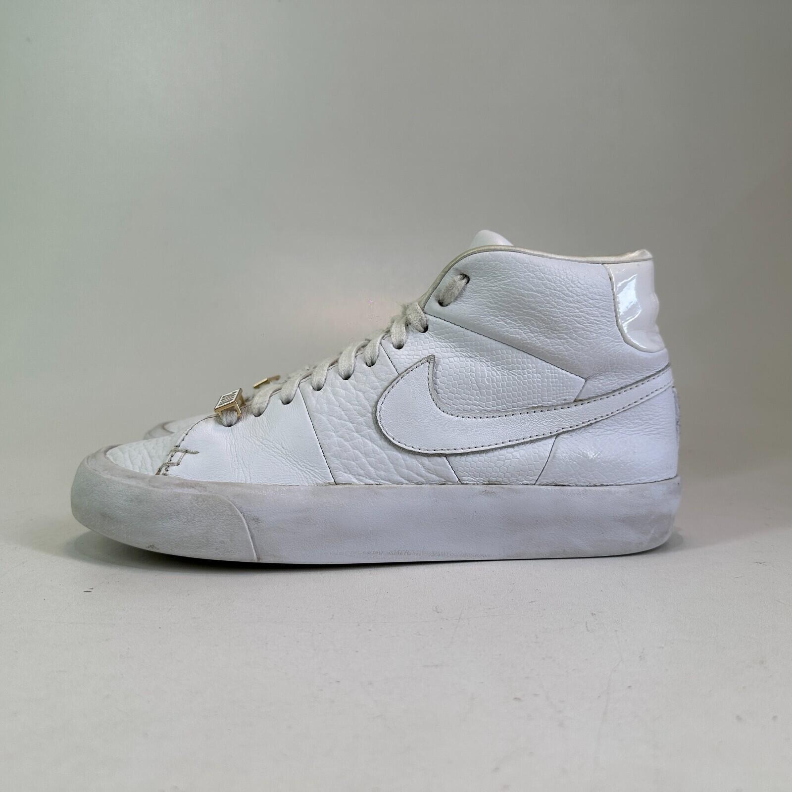 Nike Blazer Royal 2018 Leather Hi Top Trainers in White UK size 6