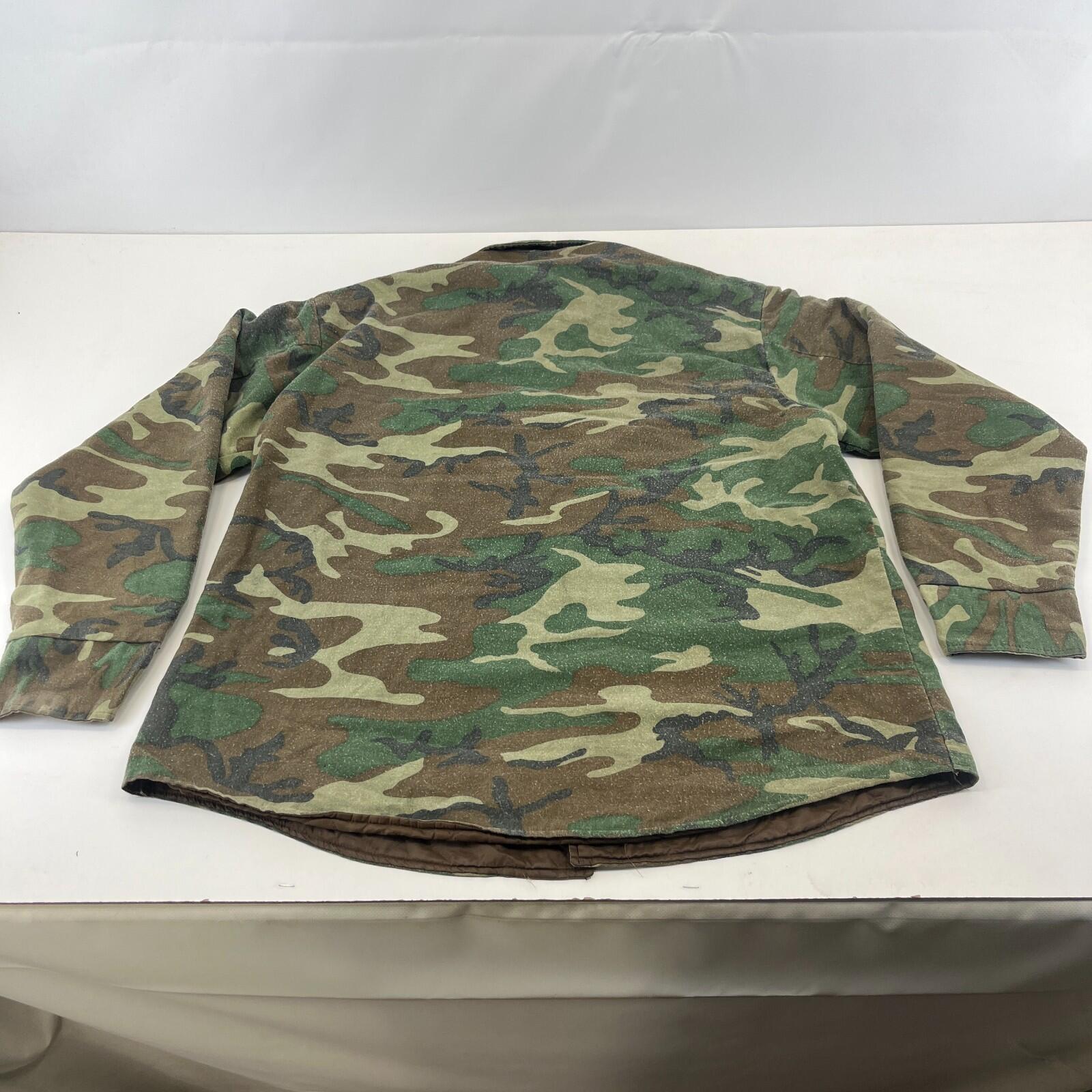 Fieldmaster Men's Insulated Flannel Shirt Green Camo size XL Hunting Outdoors