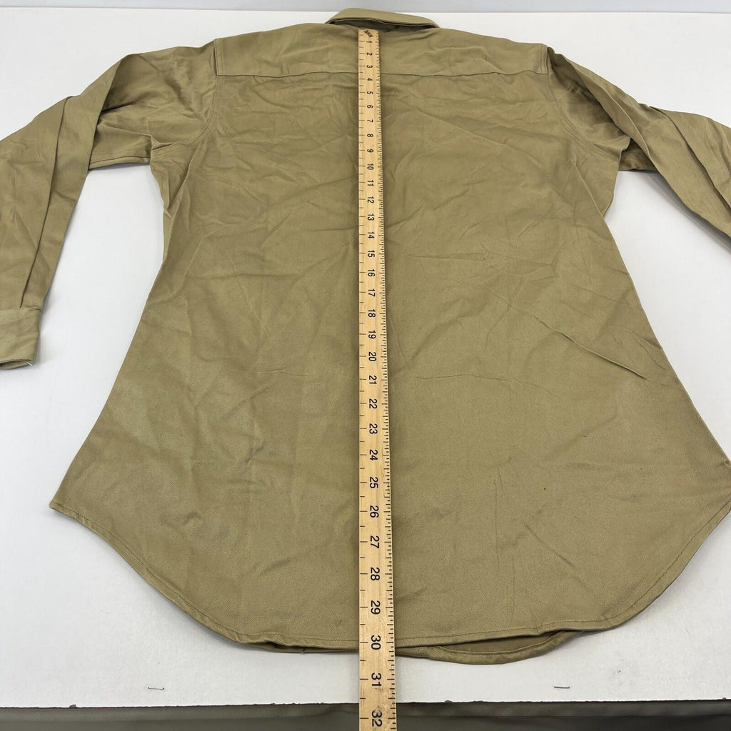 Vintage US Army Khaki Long Sleeve Shirt New Deadstock size 14 1/2 (UK Large)