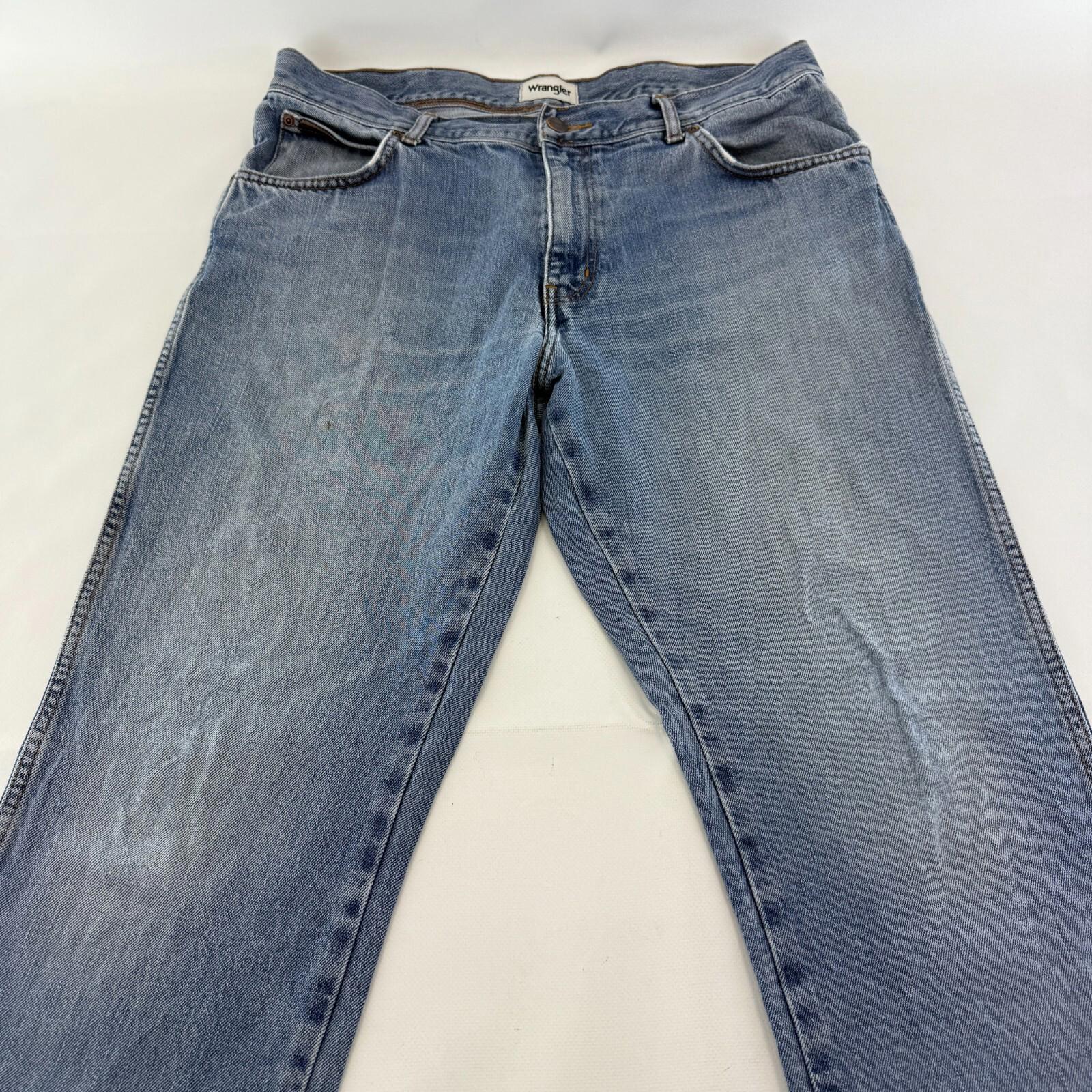 Wrangler Texas Jeans Men's Mid Blue Straight Regular 100% Cotton W36" L30"