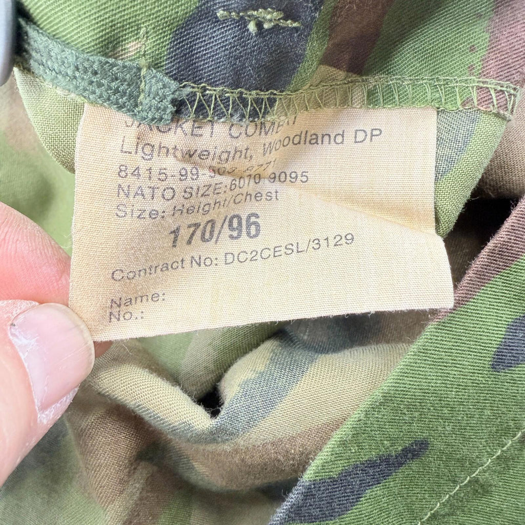 Combat Jacket Lightweight Camo Woodland DP NATO size 170/96 Medium DPM
