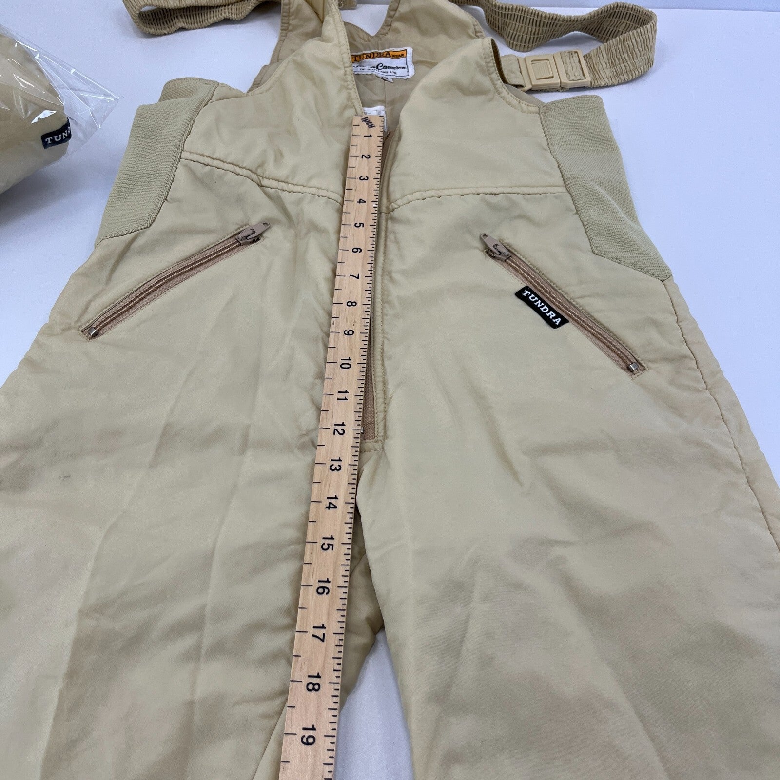 Vtg Tundra by Jasper Cameron Ski Jacket & Salopettes Set Beige size 42 Near Mint