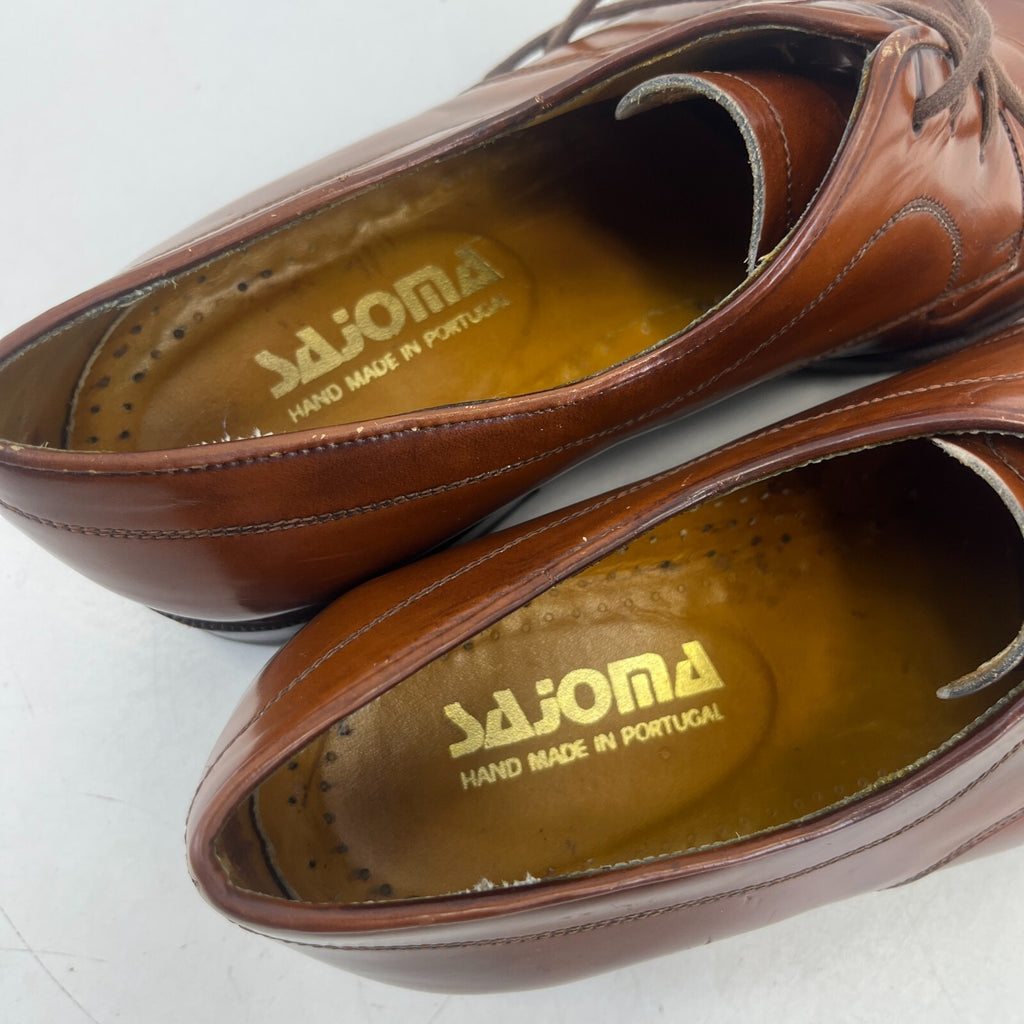 Sajoma Men's Leather Oxford Loafers Dress Shoes Brown size UK 8 Made in Portugal