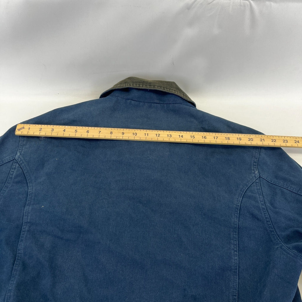 Oxbow Corduroy Trucker Chore Jacket US size L Blue Long Sleeve 100% Cotton