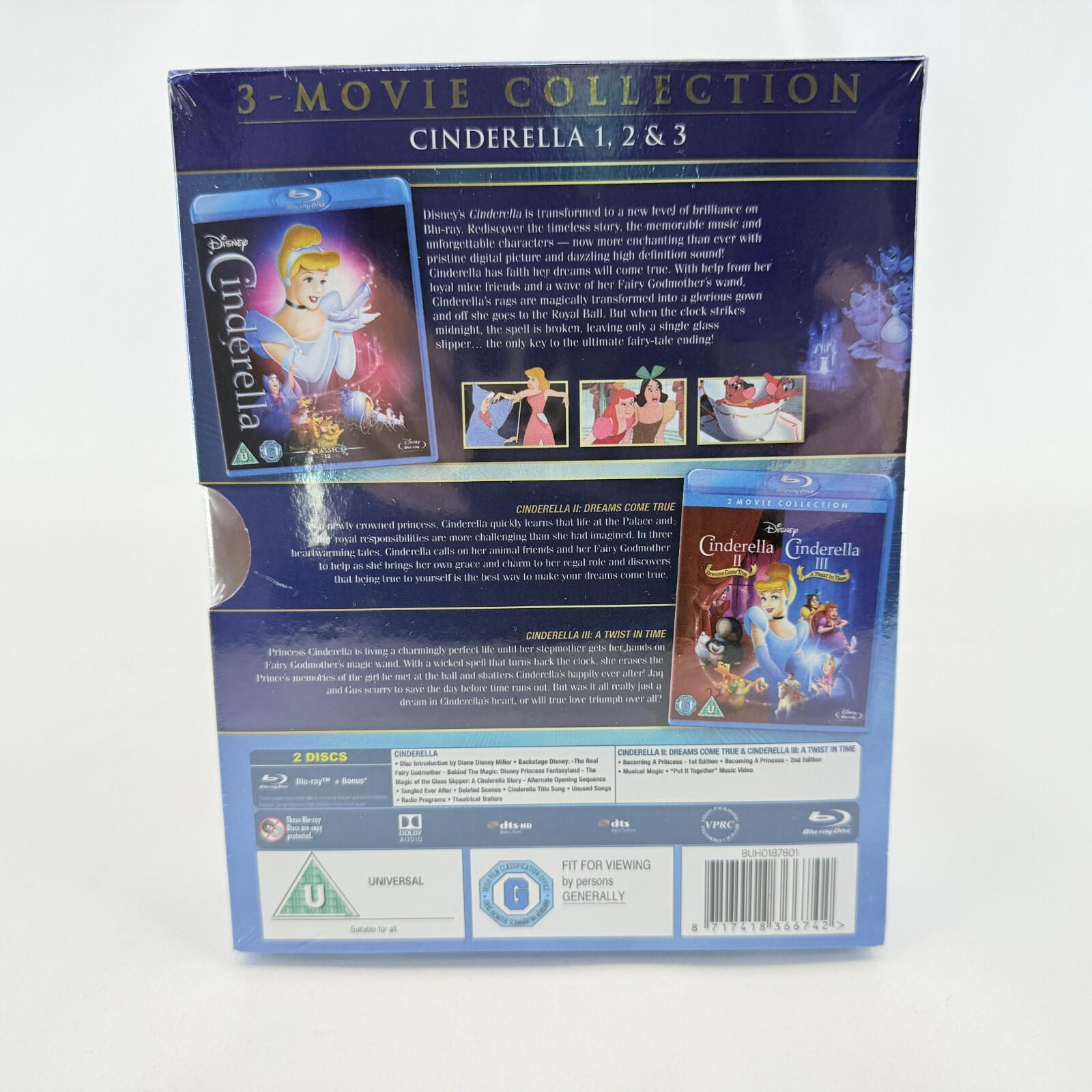 Disney Cinderella 1-3 Boxset Blu-ray 2012 - 3 Movie Collection New & Sealed