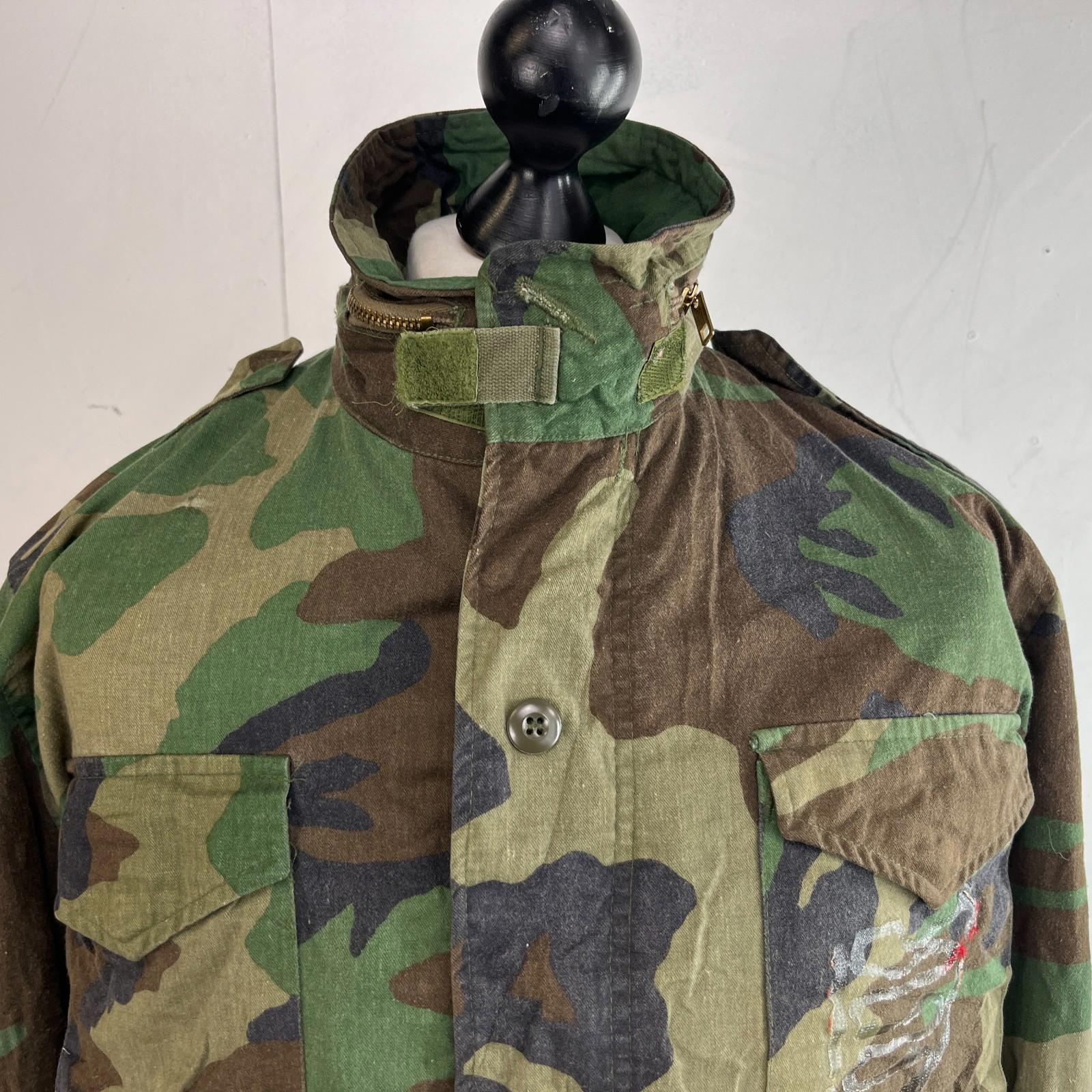 Vintage Issued US Military M65 Jacket Field Camouflage Medium Regular See Detail