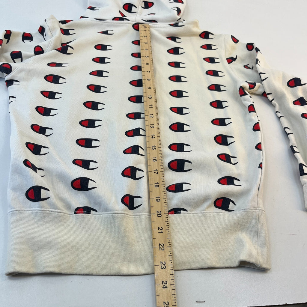 Champion Logo Hoodie White size Small