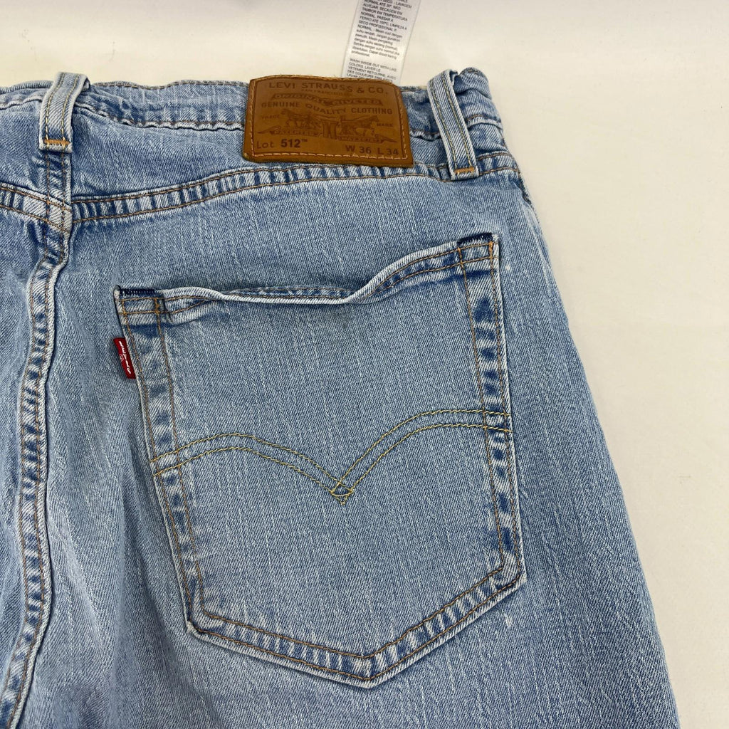 Levi's 512 Jeans Premium Big E Blue Denim Slim Fit W36" L34"