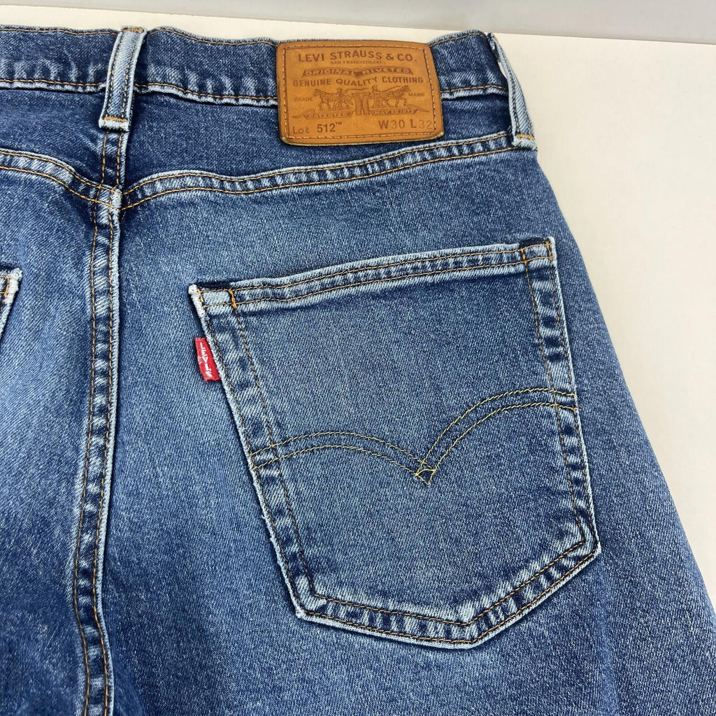 Levis 512 Premium Big E Slim Stretch Blue Denim Jeans W30" *L30"