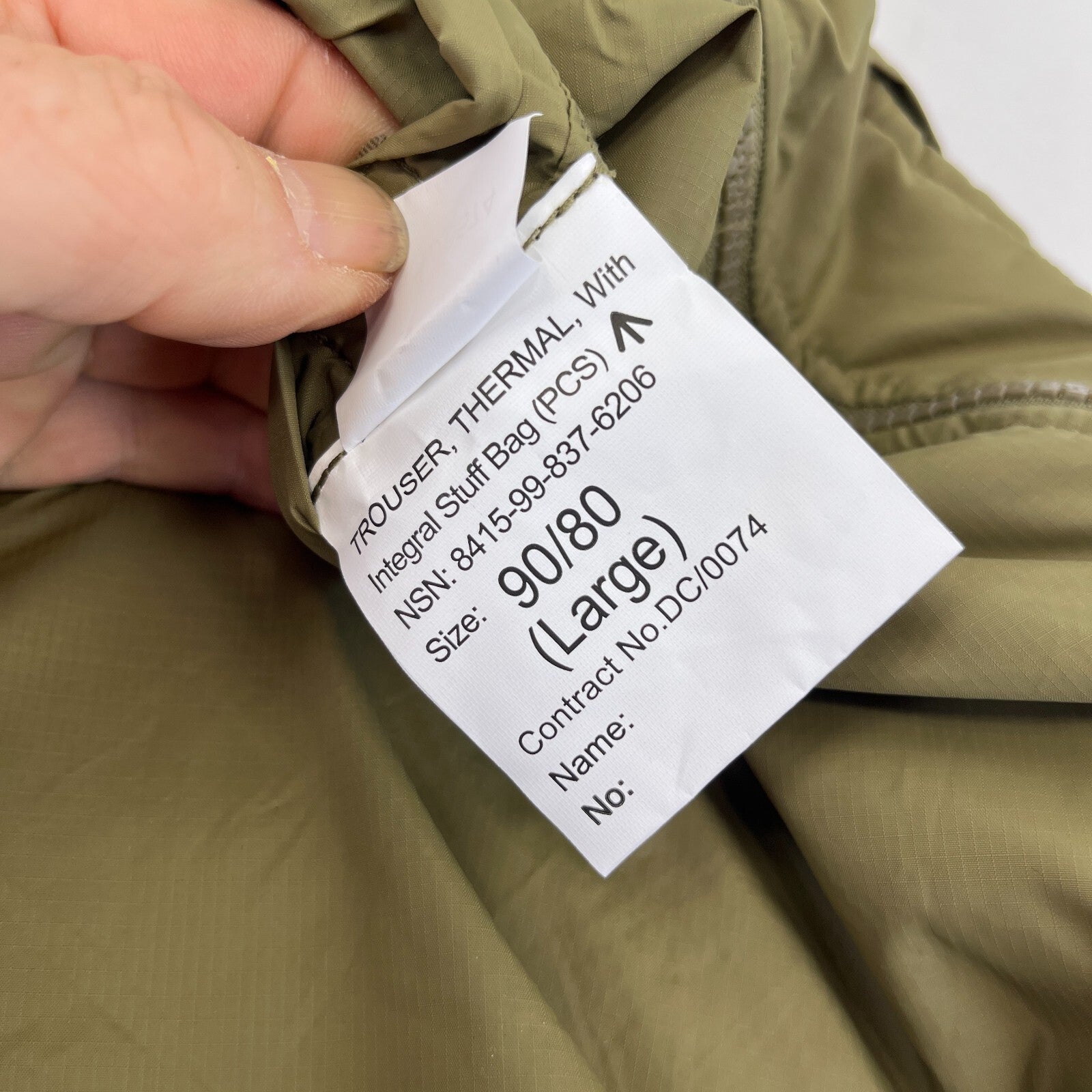 British Army Thermal Trousers Softi Issue Olive Sand Reversible Warm size Large