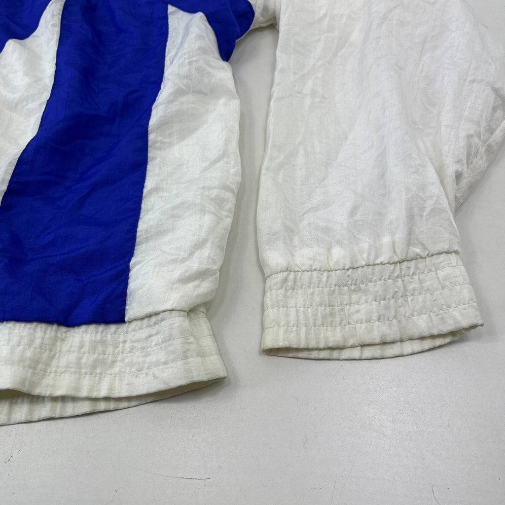 Vintage 80s Longstreet Missy Shell Suit Jacket White Colour Block size 2XL