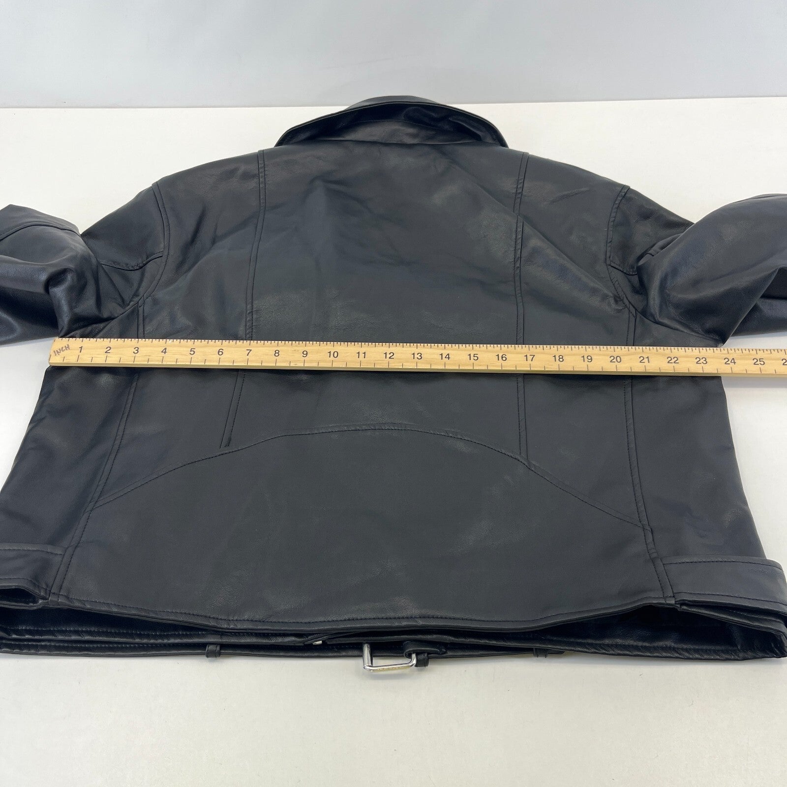 Be You Women’s Black Faux Leather Biker Jacket UK size 20 - New