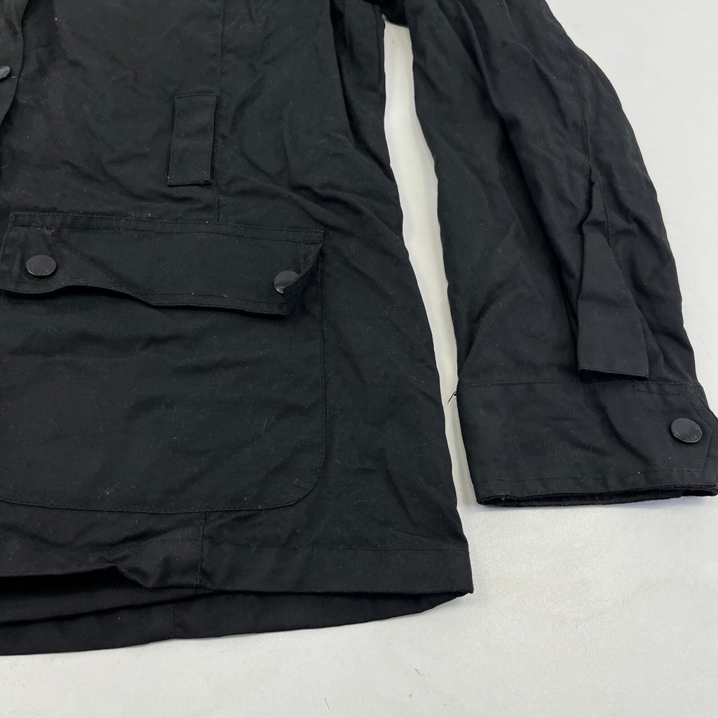 Crane Wax Jacket in Black Waxed Cotton Women's UK size Medium