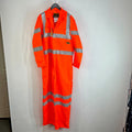 Hercules Men's Hi-Vis Orange Overalls Boiler Suit Coveralls size Large