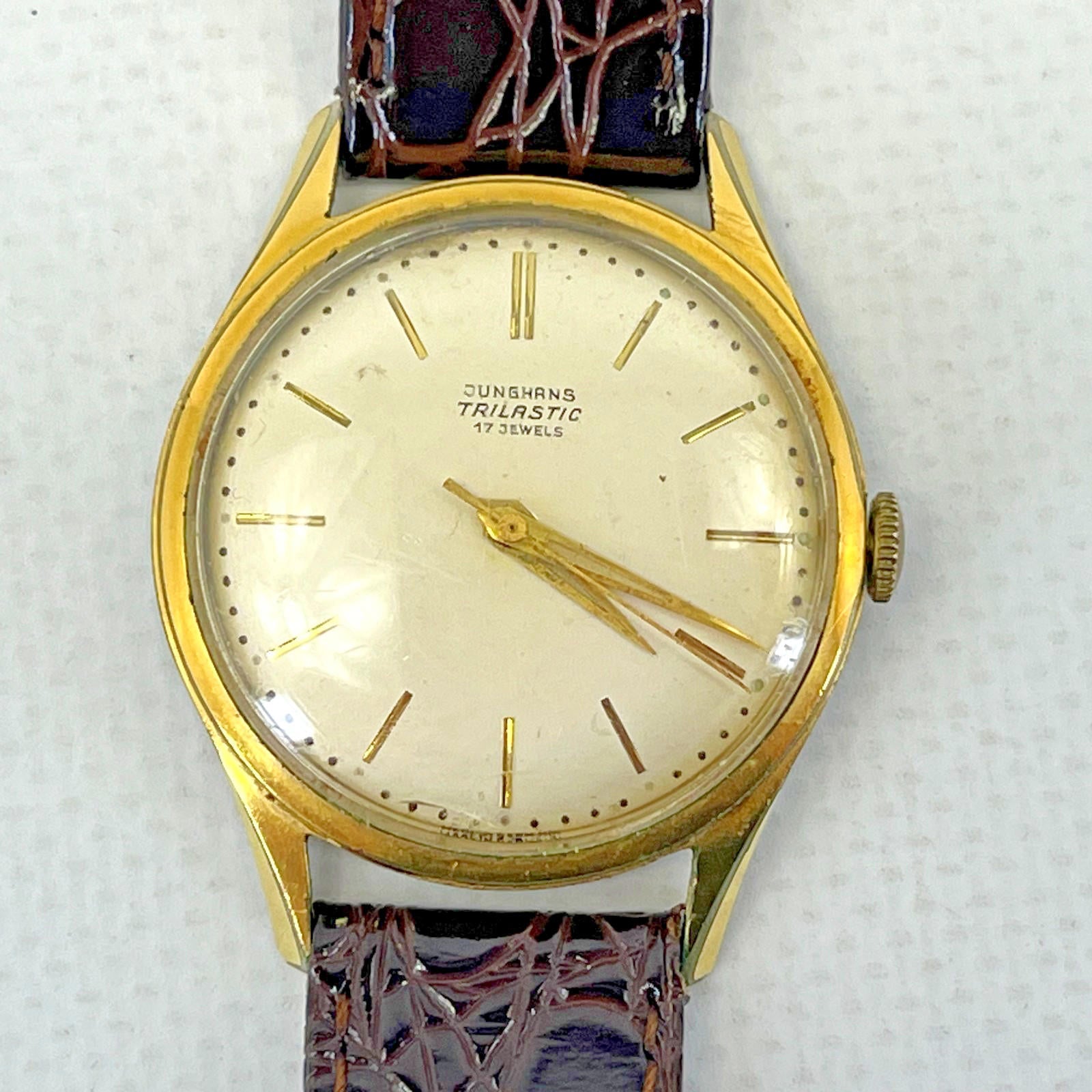 Vintage 1940s Junghans Trilastic Hand-Winding Men's Watch