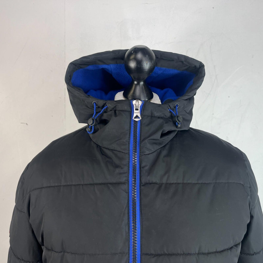 SuperDry Sports Puffer Jacket in Black size Medium - Hooded Insulated