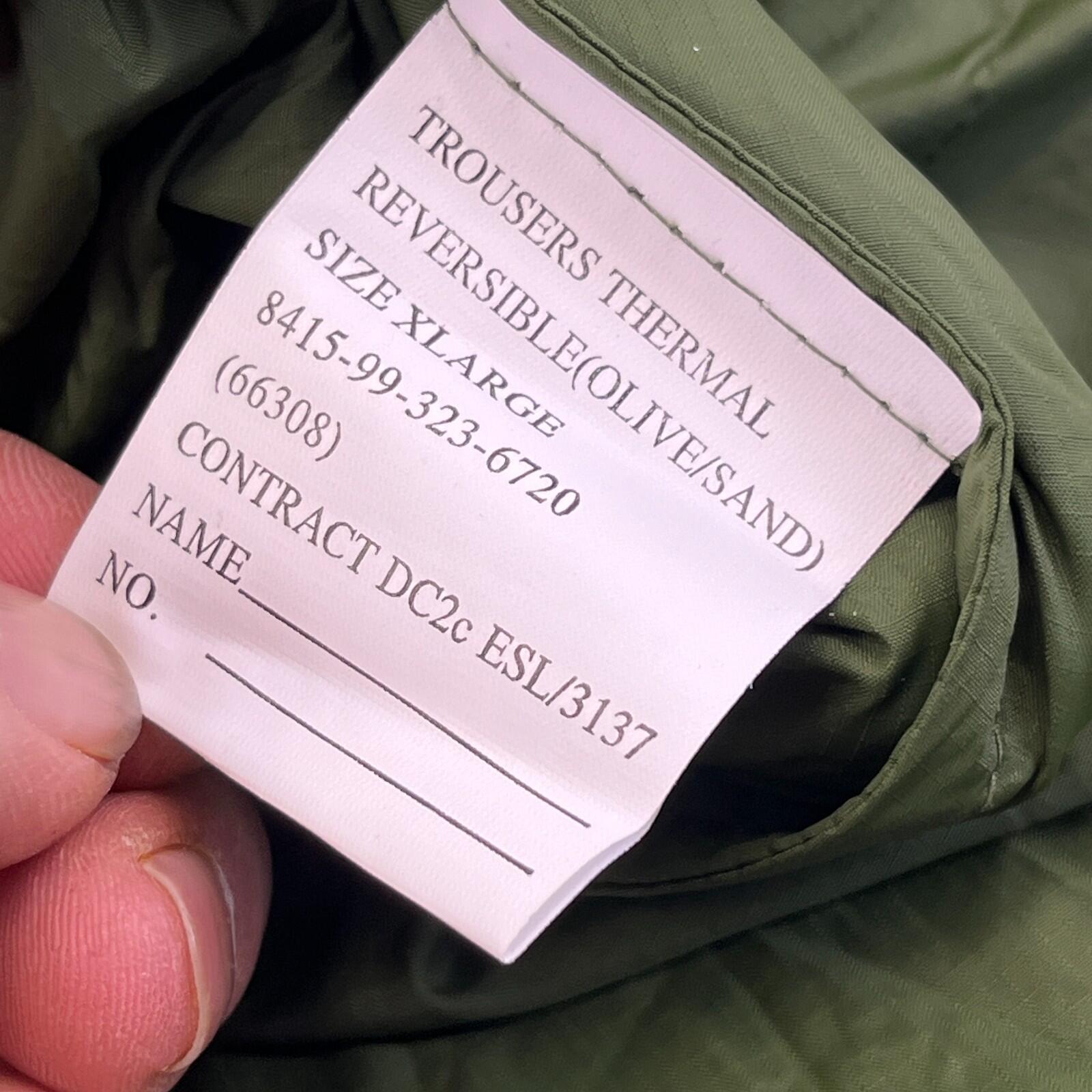 British Army Thermal Softie Trousers Reversible Winter Pants Warm size XL