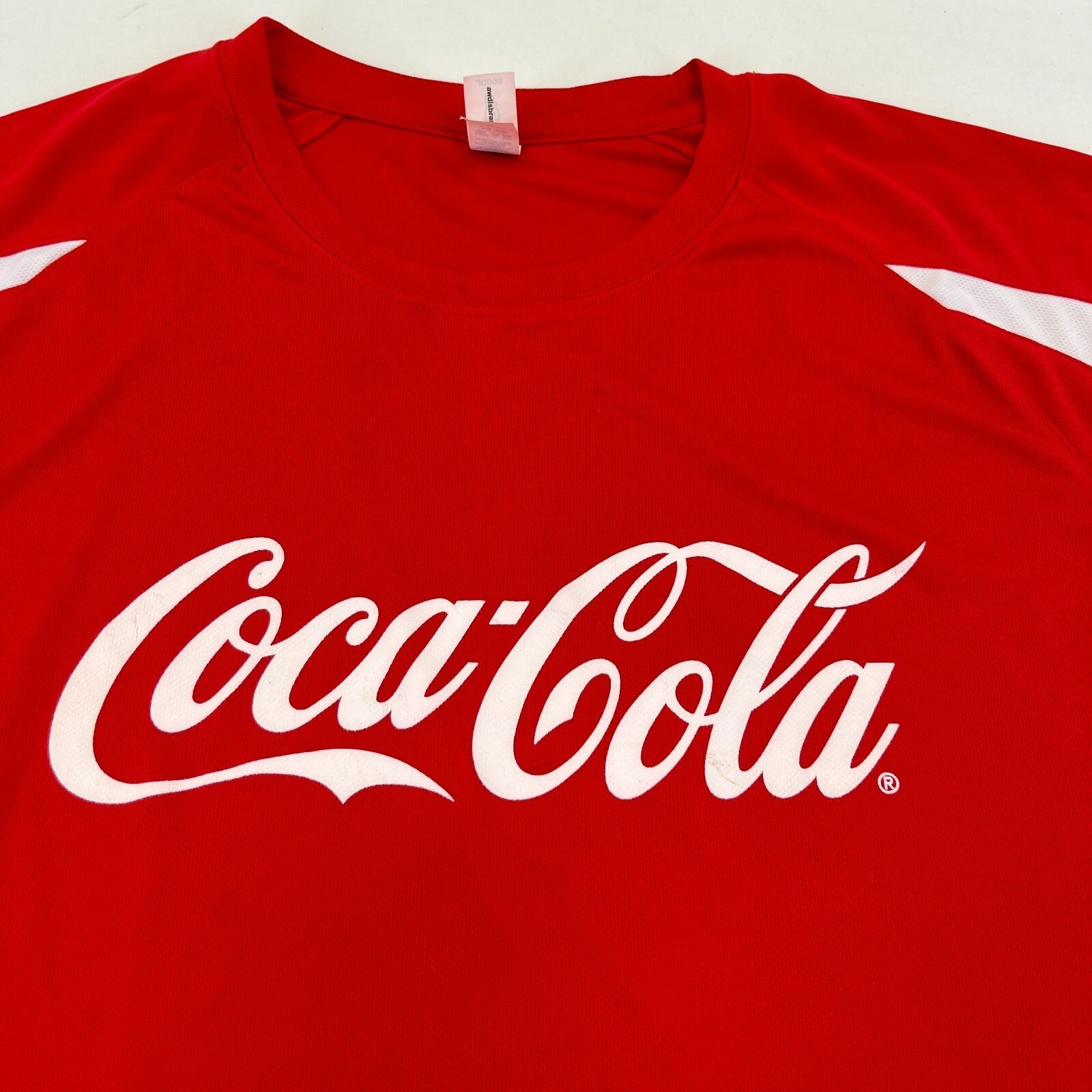 AWDis Retro Coca-Cola Football Shirt Jersey Red & White size XL