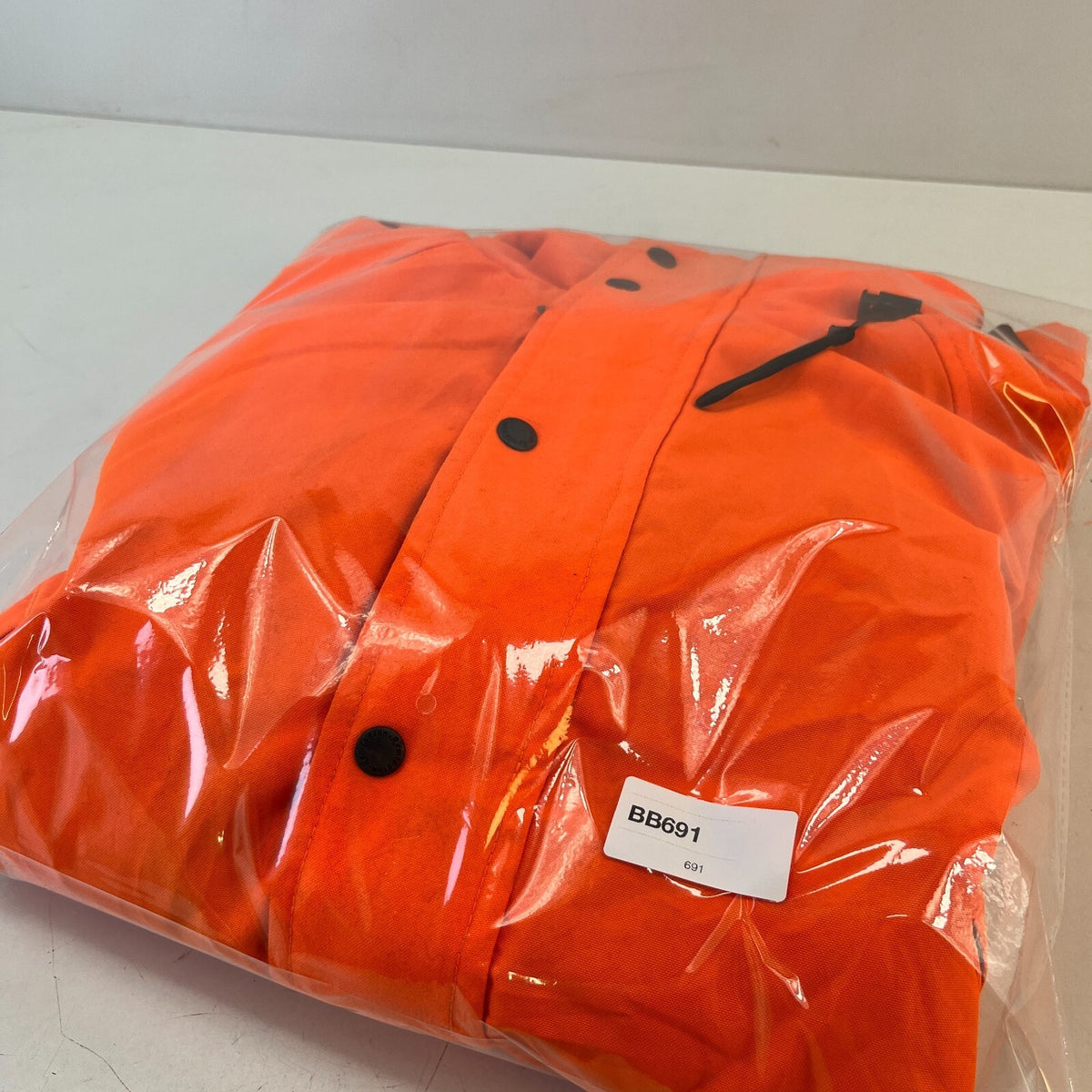 Remington Men's Jacket Coat Fluorescent Orange Waterproof Nylon Shooting Parka L