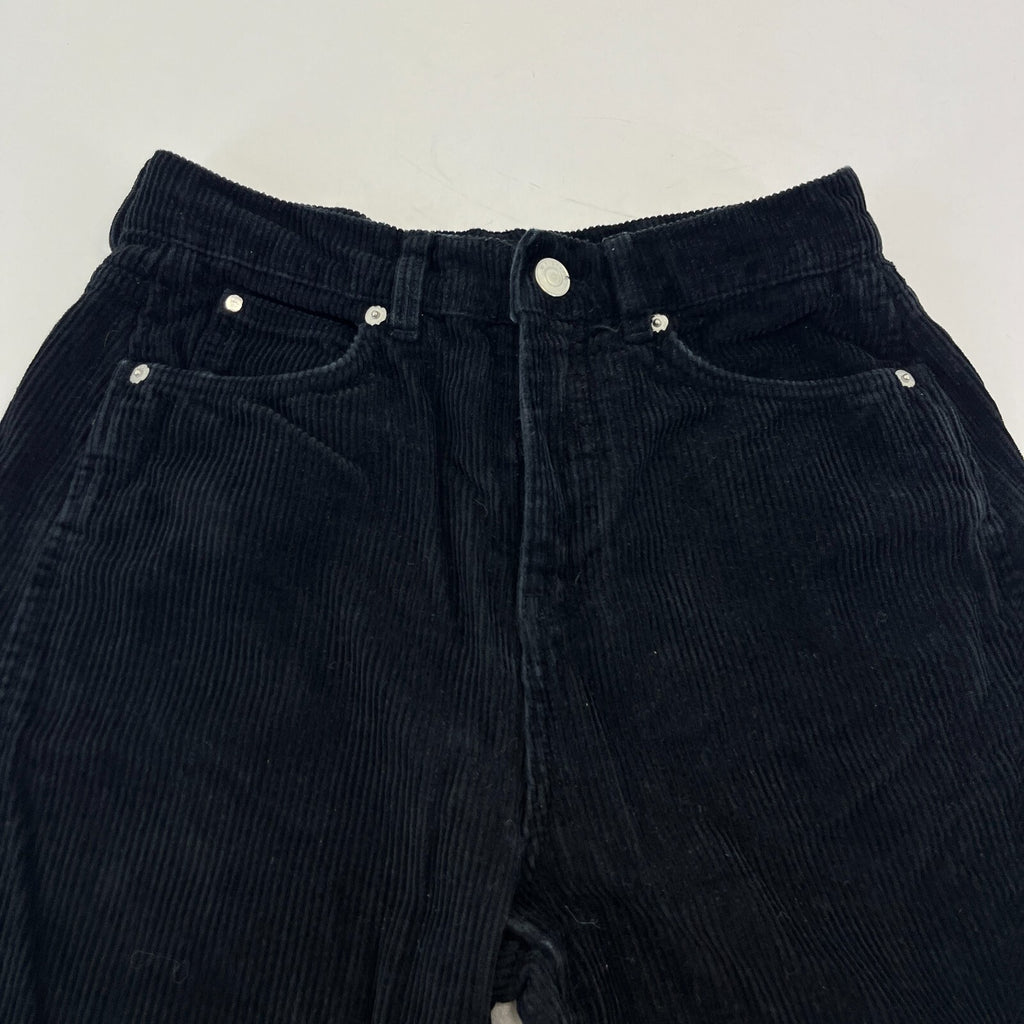 Whistles Autumn Winter Black Paperbag Corduroy Jeans Trousers size 27 Leg 26"