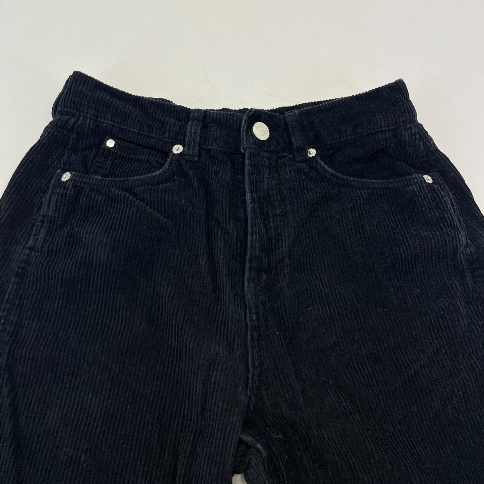 Whistles Autumn Winter Black Paperbag Corduroy Jeans Trousers size 27 Leg 26"