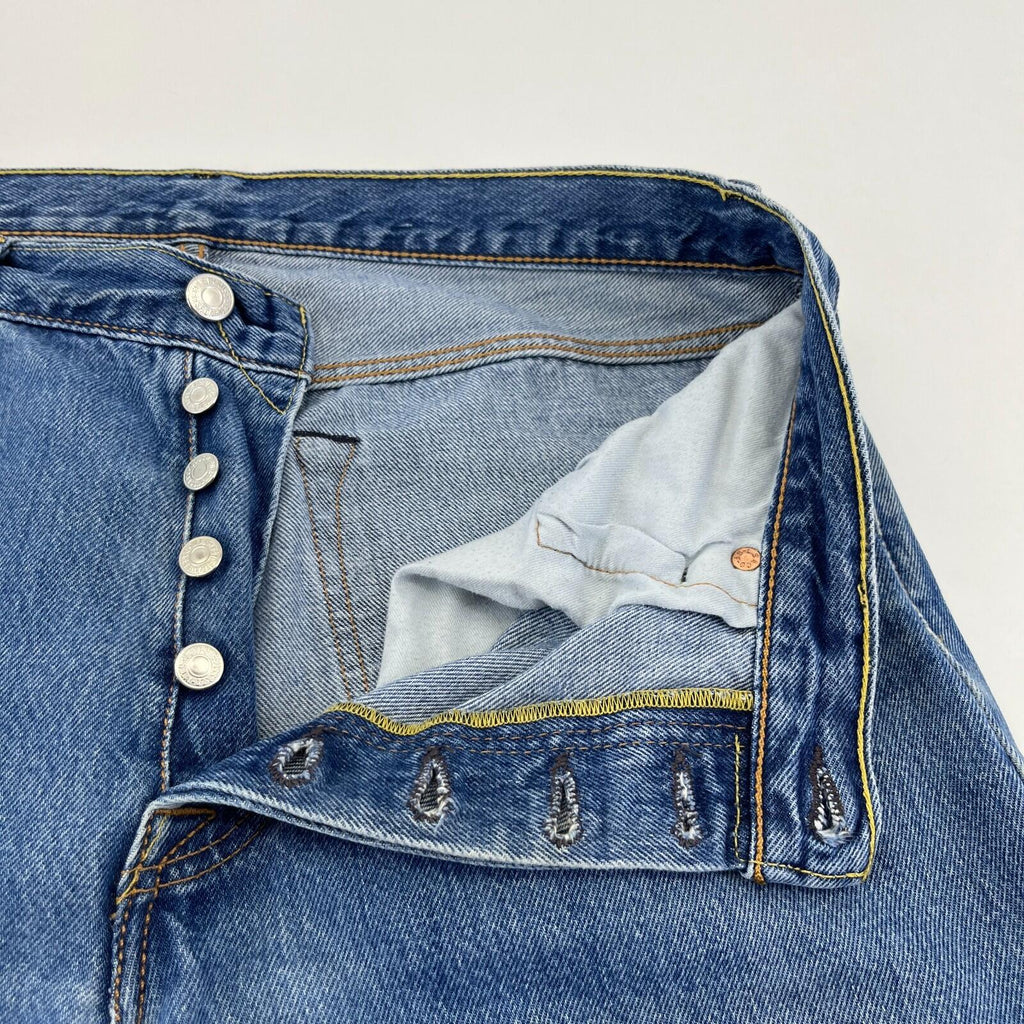 Levi’s 501 Men’s Jeans Mid Blue Straight Leg Button Fly W34" L30"