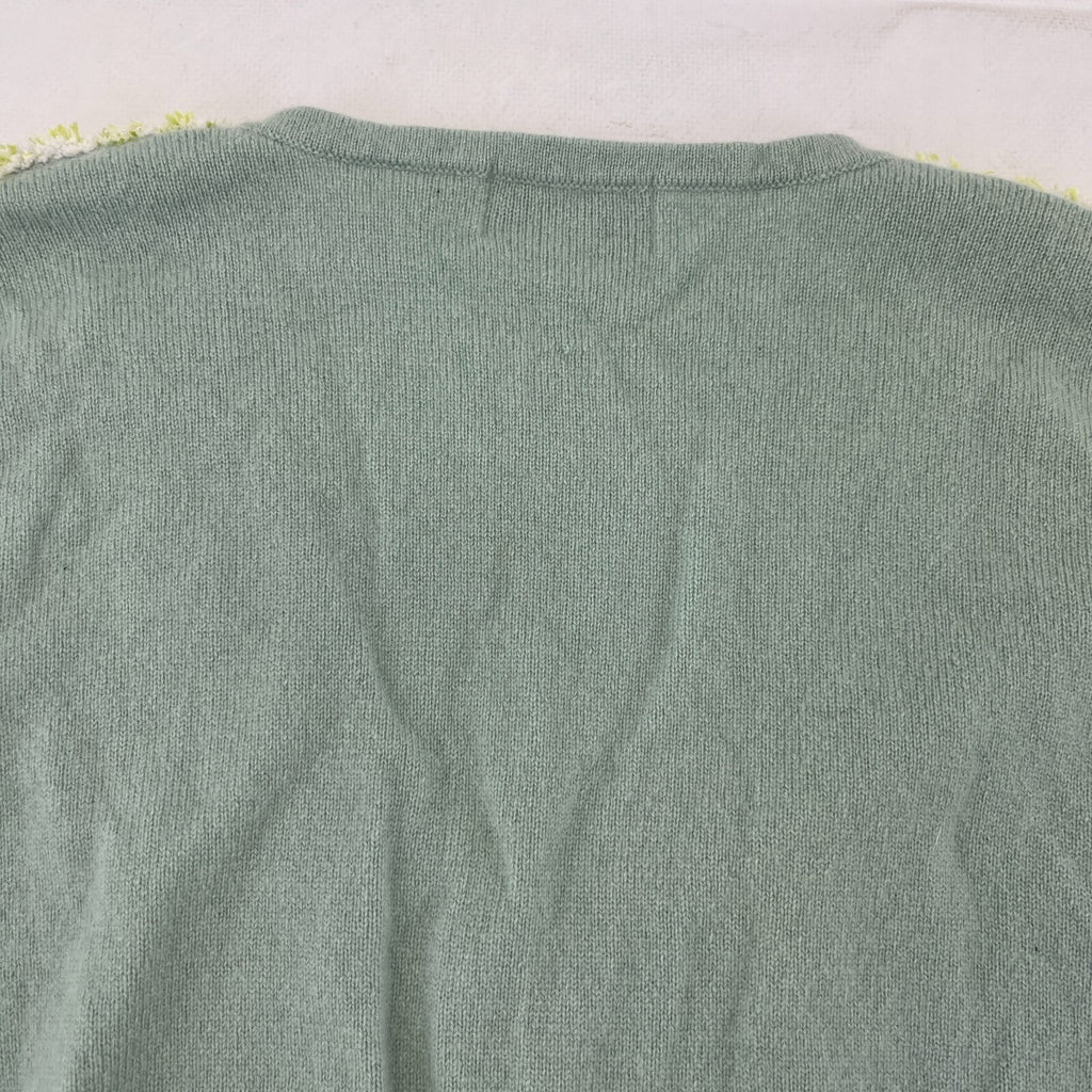 Vintage Lyle & Scott 100% Cashmere Sweater Jumper in Green UK Women's size Small